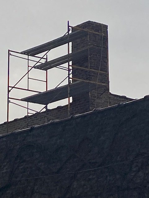 Before chimney tuckpointing Bridgeview